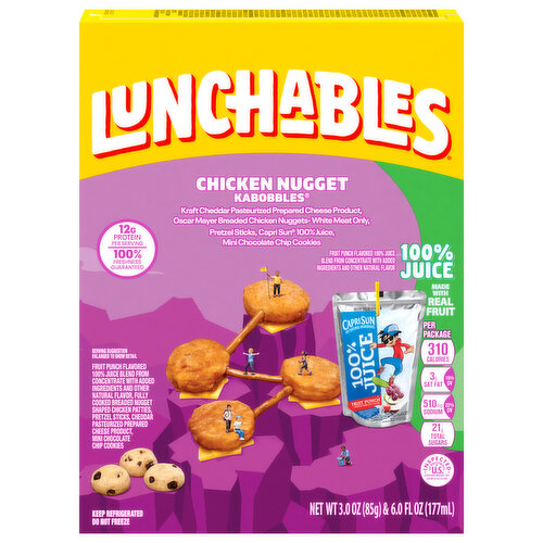 Lunchables Chicken Nugget, Kabobbles, Fun Pack