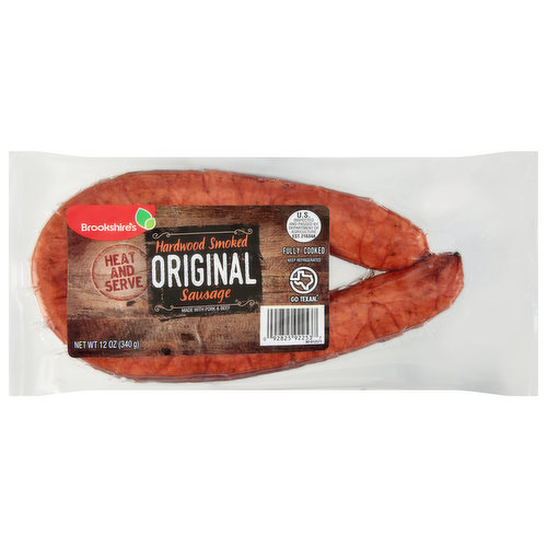 Brookshire's Sausage, Original, Hardwood Smoked