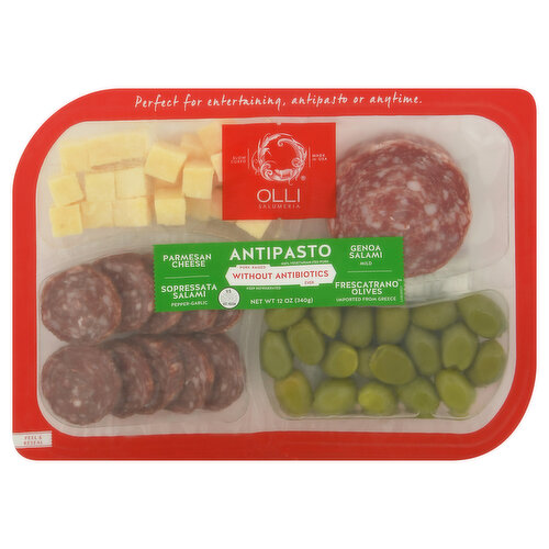 Perfect for entertaining, antipasto or anytime. Pork raised without antibiotics ever. Slow cured. 100% Vegetarian-fed pork. Olives cheese meat.