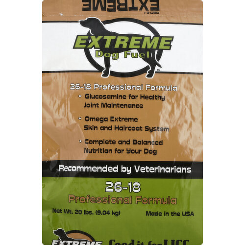 Extreme Dog Fuel Dog Food, Professional Formula, 26-18