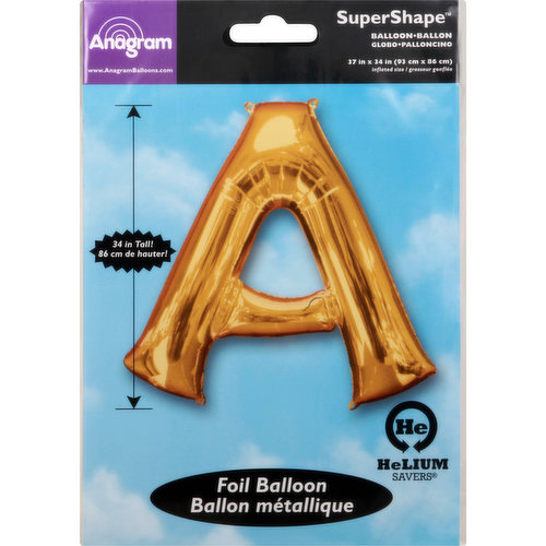 ANAGRAM Foil Balloon, A, SuperShape