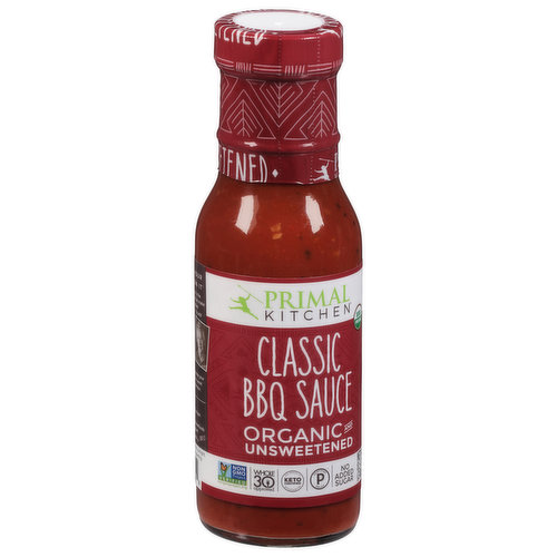 Primal Kitchens Classic Bbq Sauce, Organic &Amp; Unsweetened, 8 Oz
