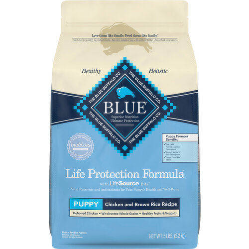 Blue Buffalo Food for Puppies, Chicken and Brown Rice Recipe, Puppy