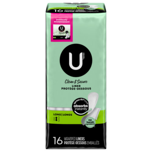 U by Kotex Liners, Long, Security