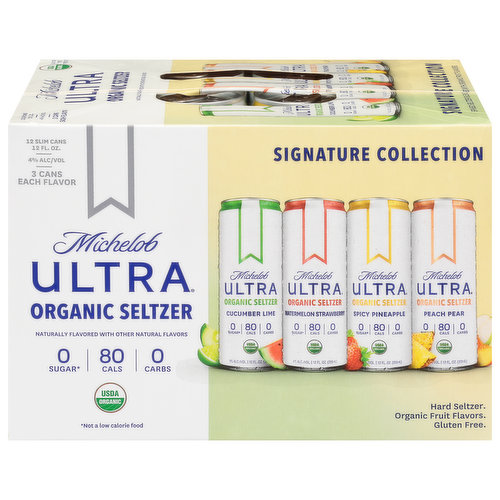 Michelob Ultra Hard Seltzer, Organic, Signature Collection