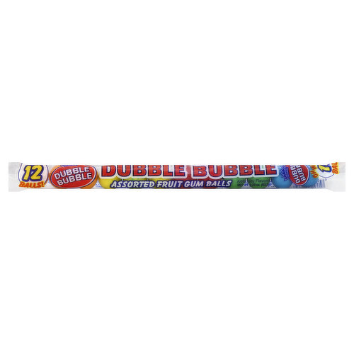 Dubble Bubble Fruit Gum Balls, Assorted