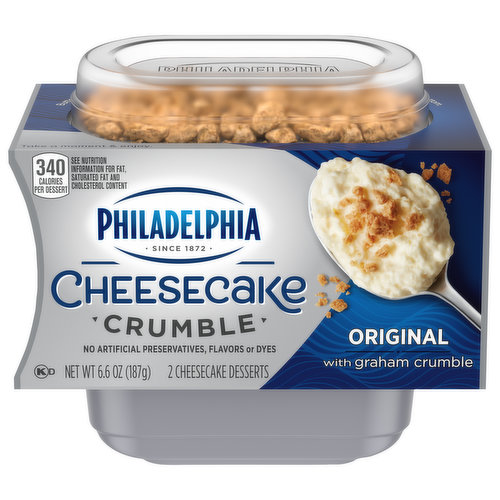 Since 1872. Buttery grahams crumble on top and Philadelphia cheesecake on the bottom. Take a moment & enjoy.