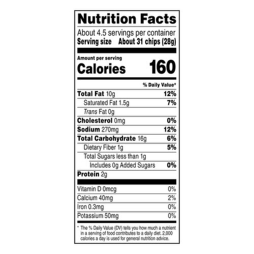 chili cheese fritos nutrition facts