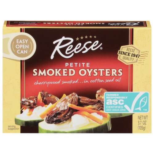Reese Smoked Oysters, Petite