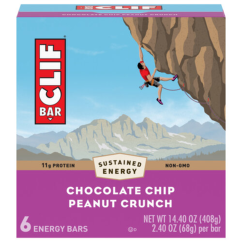 Clif Bar Energy Bars, Chocolate Chip Peanut Crunch