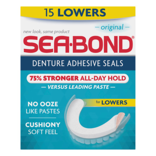 Sea-Bond Denture Adhesive Seals, for Lowers, Original