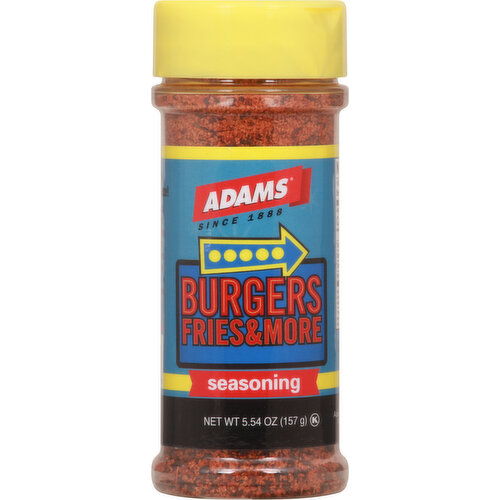 Adams Seasoning, Burgers Fries & More