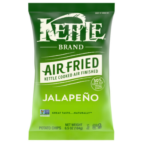 Kettle Brand Potato Chips, Air Fried, Jalapeno