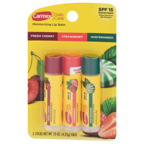 Carmex Lip Balm, Moisturizing, Fresh Cherry/Strawberry