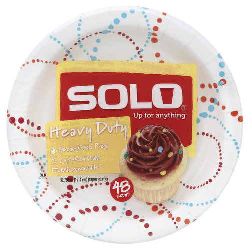 Solo Paper Plates, Heavy Duty, 10 Inch, Plates