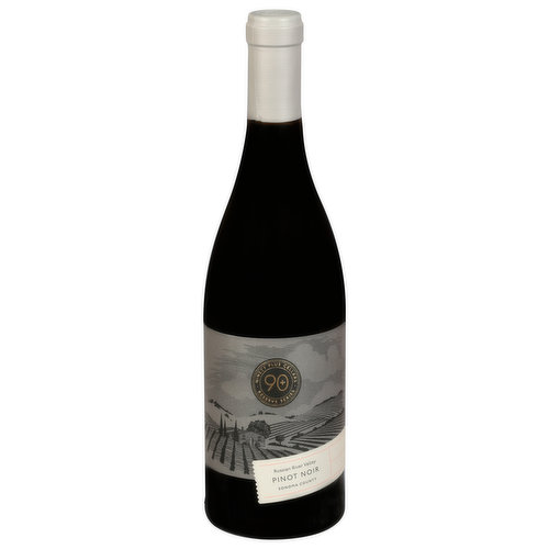 Ninety plus cellars reserve series. At 90+ cellars, we believe that every occasion calls for a great wine. That’s the philosophy behind every wine we bottle. Great wines at a great price , so you can enjoy them anytime. This pinot noir is made from vines scattered about the lush hills and cool valleys of Sonoma’s Russian river. In the blissful landscape of redwood and morning fog. Grapes are collected and brought to the winery where they are transformed into a wine featuring radiant, red berry fruit flavor and smooth texture. Aromas: Cherries, strawberries, earth, spice.