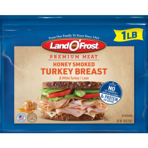 Smoked and naturally sweetened with real honey, our honey smoked turkey breast is a lean white meat you'll crave. Contains no artificial flavors, by-products, or added hormones.