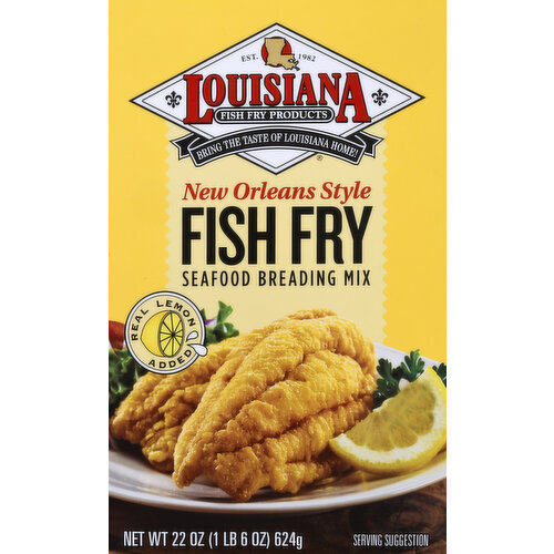 Louisiana Fish Fry Products Seafood Breading Mix, Fish Fry, New Orleans Style