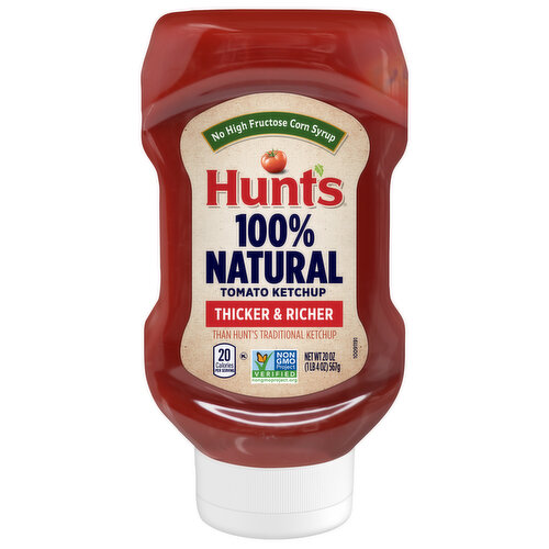 Hunt's Tomato Ketchup, 100% Natural, Thicker & Richer