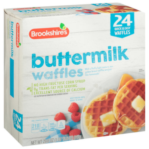 Quick & easy waffles. No high fructose corn syrup.
