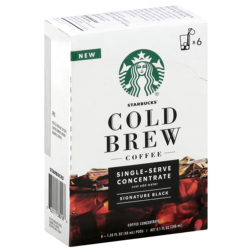 Coffee Concentrate, Medium Roast, Cold Brew, Signature Black, Pods