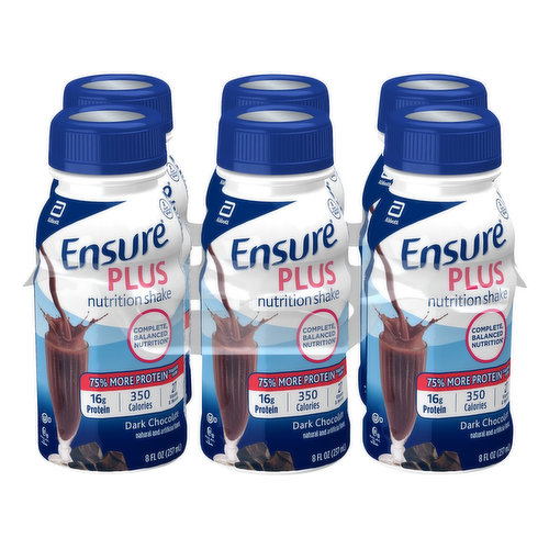 Ensure Plus Nutrition Shake Dark Chocolate Ready-to-Drink Bottles