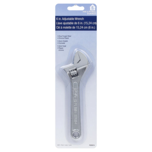 Helping Hand Adjustable Wrench, 6 Inch