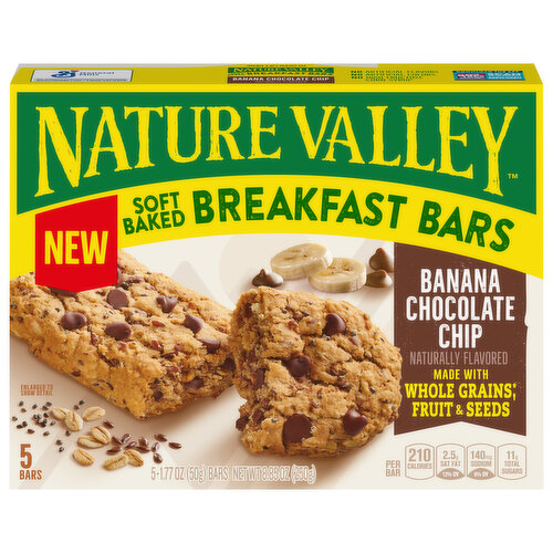 Nature Valley Breakfast Bars, Banana Chocolate Chip, Soft Baked