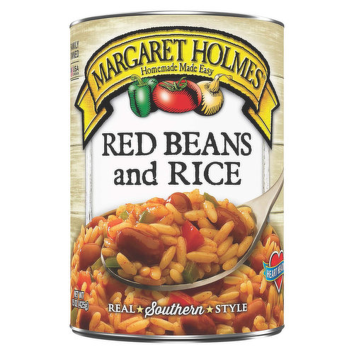 Family owned. Real Southern style. Bring Margaret Holmes Home. Home made easy. Old-fashioned tried and true recipes are in every can of Margaret Holmes vegetables. Only the freshest vegetables are harvested then cleaned, prepped and slow simmered for you to enjoy in minutes. If it says Margaret Holmes, it says it all. Homemade Made Easy: Savor the natural goodness of real Southern style vegetables every time you bring Margaret Holmes home. Then simply - Heat, eat & enjoy!