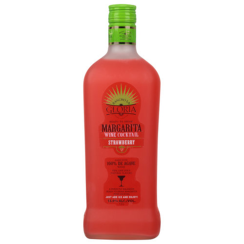 A perfectly balanced ready-to-drink margarita wine cocktail. Made with 100% de agave wine. Mexico 1938: The original Margarita was invented at the Rancho La Gloria Hotel. Enjoy this authentic recipe! Margarita wine cocktail agave wine with natural flavors and certified color.