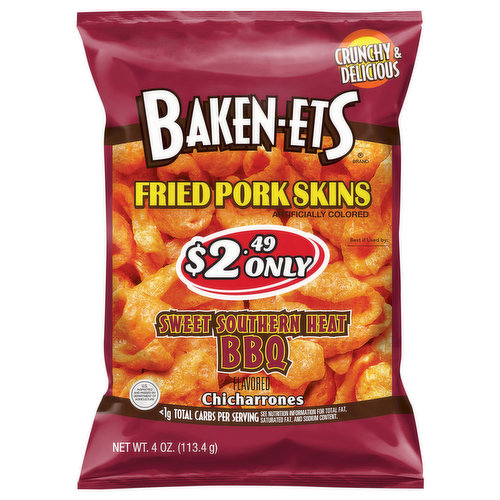 Crunchy & delicious. Artificially colored. Savor the flavor! Baken-ets have been one of America's favorite snack brands for over 50 years. Each crispy, crunchy bite is carefully cooked to perfection and delivers the great flavor that has been loved for generations. So grab a bag and enjoy the great taste of Baken-ets!