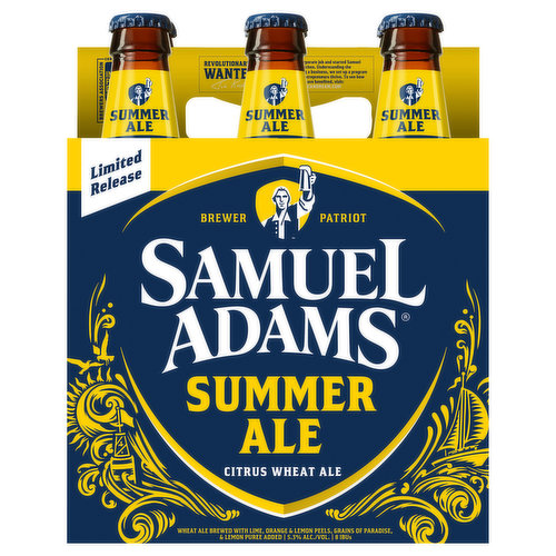 Samuel Adams Beer, Citrus Wheat Ale, Summer Ale
