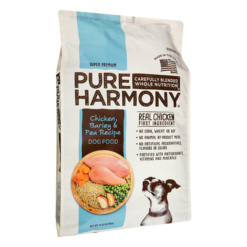 Pure Harmony Dog Food, Super Premium, Chicken, Barley & Pea Recipe