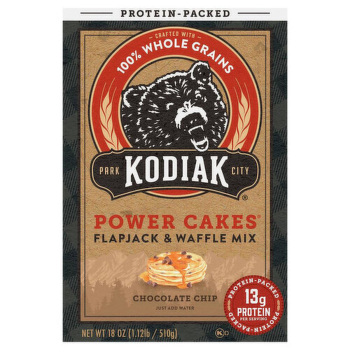 Kodiak Flapjack & Waffle Mix, Chocolate Chip, Protein-Packed