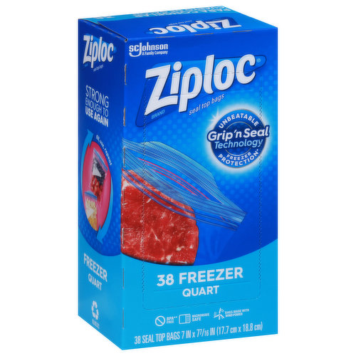 Ziploc Seal Top Bags, Freezer, Pint