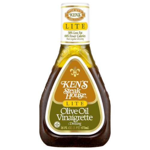 Ken's Steak House Dressing, Lite, Olive Oil Vinaigrette