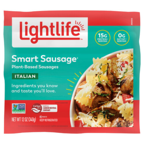 Lightlife Sausages, Plant-Based, Italian