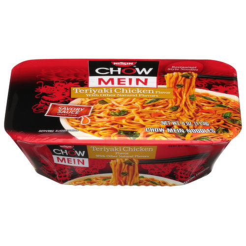 Nissin Chow Mein Noodles, Teriyaki Chicken Flavor