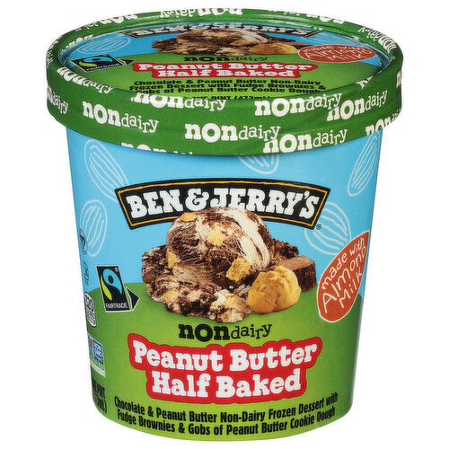 Ben & Jerry's Frozen Dessert, Non Dairy, Peanut Butter Half Baked