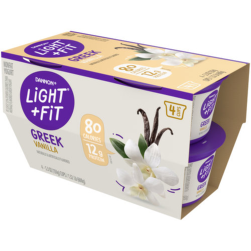 Light + Fit Nonfat Greek Yogurt, Vanilla 5.3oz Wholesale - Danone Food  Service