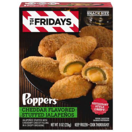 TGI Fridays Stuffed Jalapenos, Cheddar Flavored, Snack Size