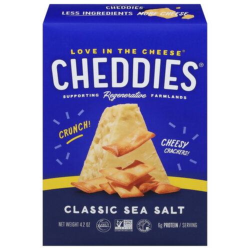 Cheddies Cheesy Crackers, Classic Sea Salt