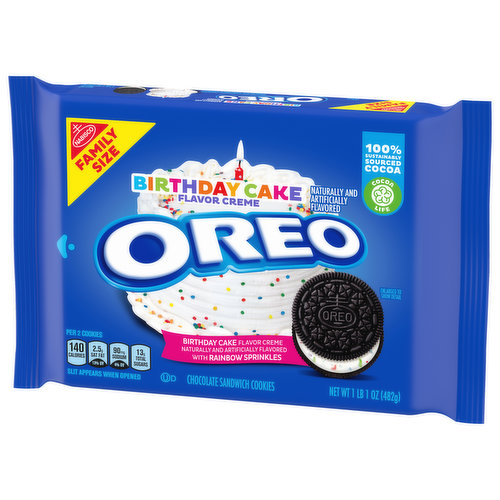 OREO Lemon Creme Sandwich Cookies, Family Size, 18.71 oz 