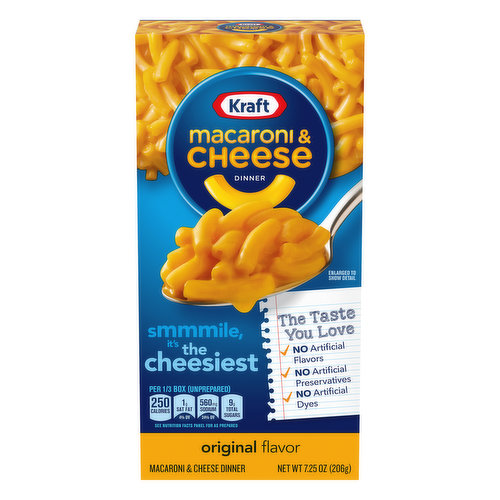 Kraft Macaroni & Cheese Dinner, Original Flavor - 7.25 oz