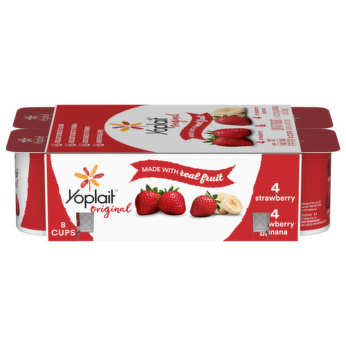 Yoplait Yogurt, Low Fat, Strawberry & Strawberry Banana - Super 1 Foods