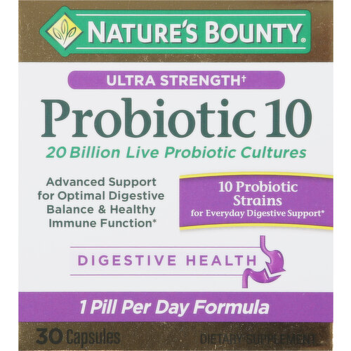 Nature's Bounty Probiotic 10, Ultra Strength, Capsules