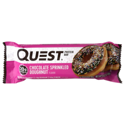 Quest Protein Bar, Chocolate Sprinkled Doughnut Flavor