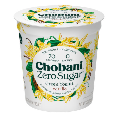 Chobani Non-Fat Greek Yogurt with Probiotics, Plain 5.3 oz