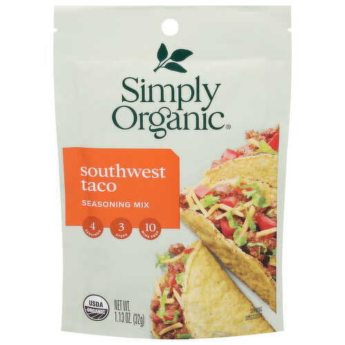 Simply Organic Seasoning Mix, Southwest Taco