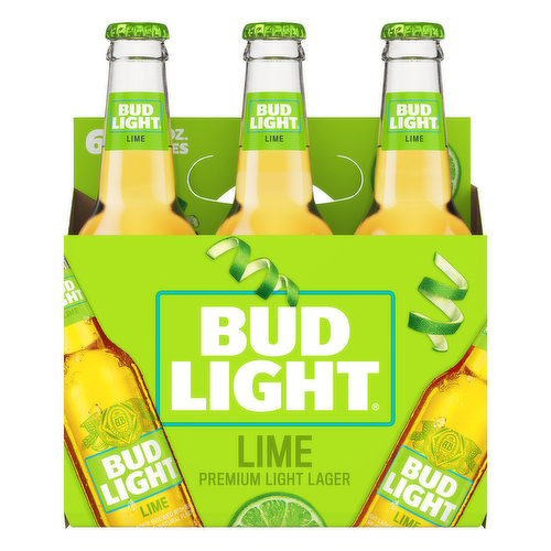 Bud Light Beer, Lager, Premium Light, Lime